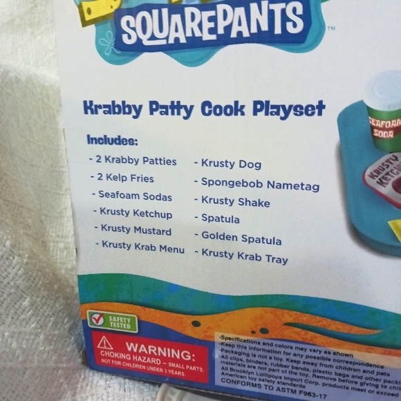 Nickelodeon SpongeBob Square Pants Krabby Patty Cook Playset Age 3+ - Picture 4 of 7